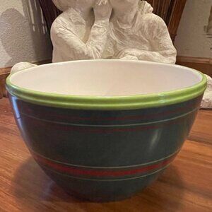 Decorative Serving Bowl Green, Red, Yellow (most likely Harry & David)
